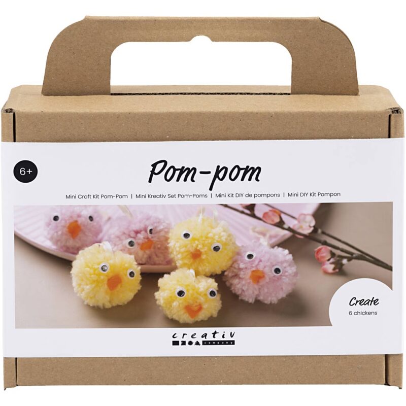 Mini DIY kit Pompom kyllinger
