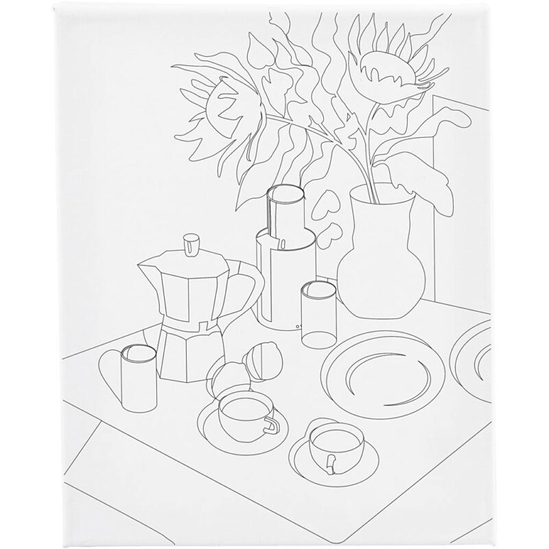 Malerlærred med print, Morgenbord