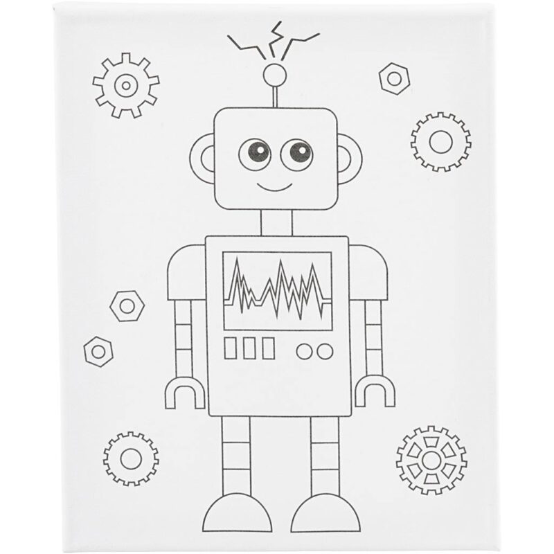 Malerlærred med print, Robot