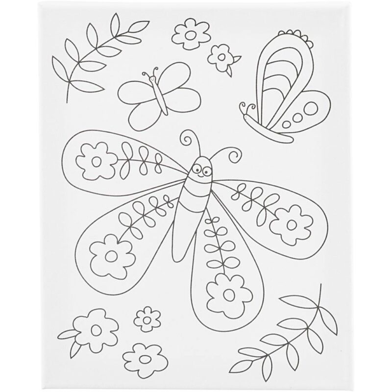 Lærred med stor sommerfugl